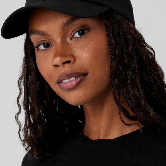 ALO YOGA embroidered off-Duty black baseball cap - Picture 2 of 5